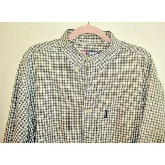 Chaps Ralph Lauren Dress Shirt CRL Vintage Checkered Button Up Mens Size L - Picture 2 of 5